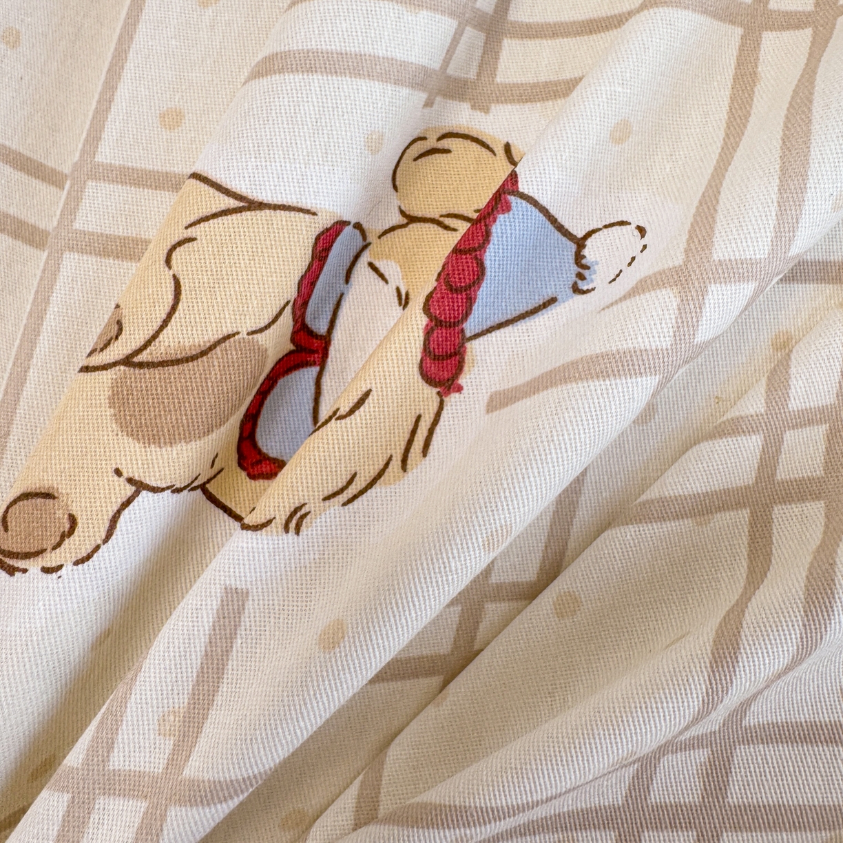 91家纺网 家纺一手货源 找家纺 呗旺鹿 2025新款40s全棉纯棉卡通印花学生系列四件套 班尼小狗