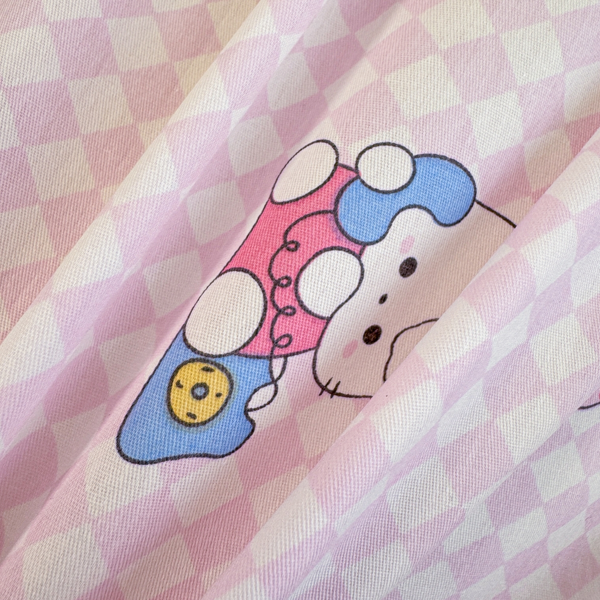 91家纺网 家纺一手货源 找家纺 呗旺鹿 2025新款40s全棉纯棉卡通印花学生系列四件套 忙绿的凯蒂