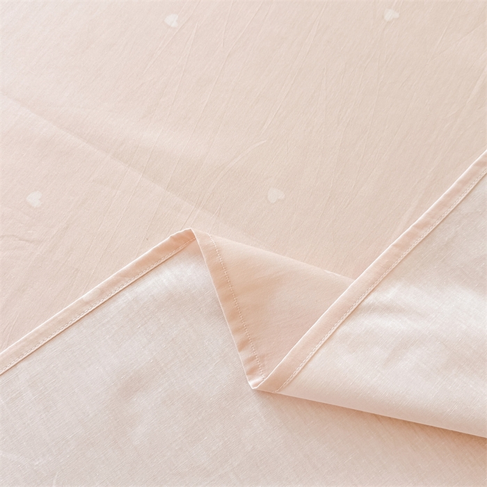 91家纺网 家纺一手货源 找家纺 芙绣家纺 2025新款A类全棉小清新印花单床单学生单品 爱心-藕粉