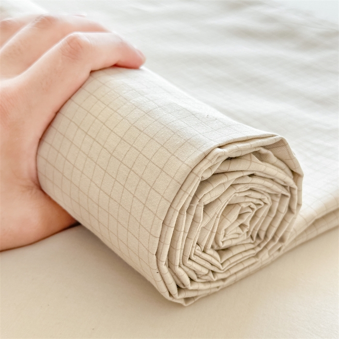 91家纺网 家纺一手货源 找家纺 芙绣家纺 2025新款A类全棉小清新印花单床单学生单品 格子-咖