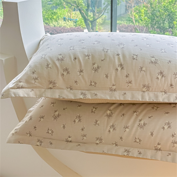 91家纺网 家纺一手货源 找家纺 芙绣家纺 2025新款A类全棉小清新印花单床单学生单品 格子-咖