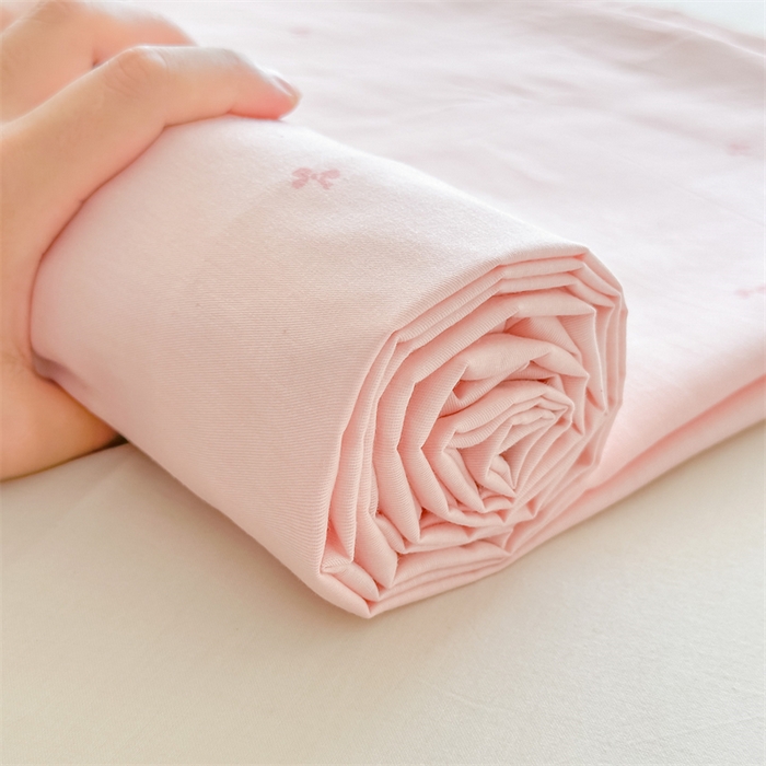 91家纺网 家纺一手货源 找家纺 芙绣家纺 2025新款A类全棉小清新印花单床单学生单品 蝴蝶-粉