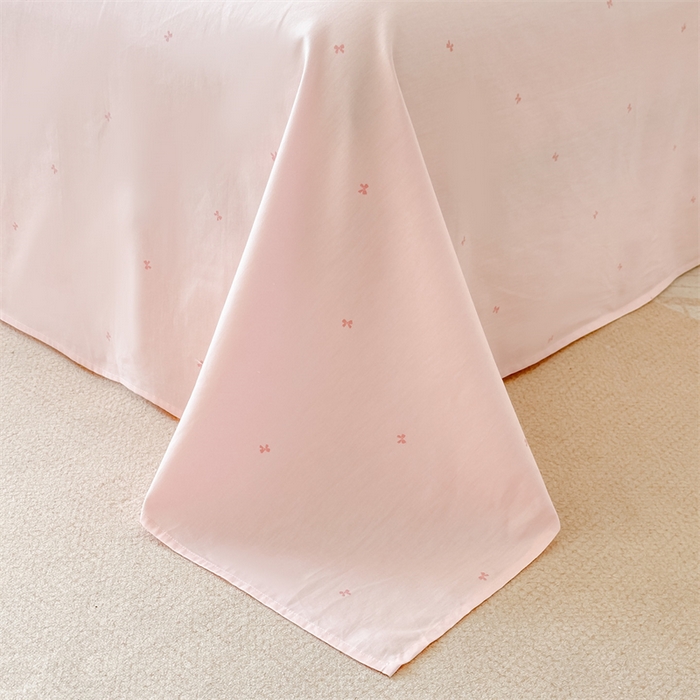 91家纺网 家纺一手货源 找家纺 芙绣家纺 2025新款A类全棉小清新印花单床单学生单品 蝴蝶-粉