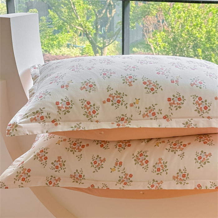 91家纺网 家纺一手货源 找家纺 芙绣家纺 2025新款A类全棉小清新印花单床单学生单品 花朵-浅玉