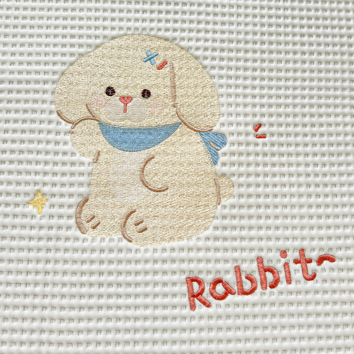 91家纺网 家纺一手货源 找家纺 慕尚家纺 2025新款冰豆豆带有乙纶刺绣凉席席子床席款 太棒了的兔-白 床席款