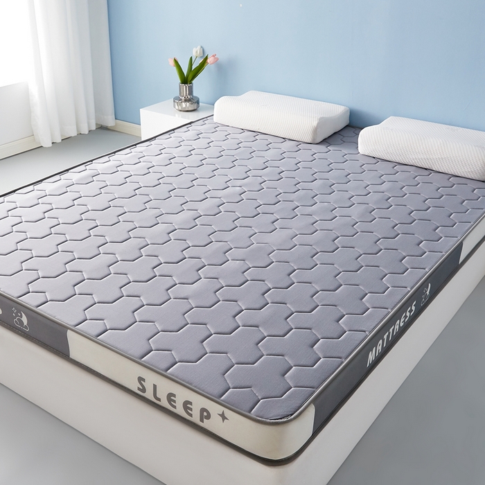 91家纺网 家纺一手货源 找家纺 （总）一禾 2025新款立体纯色海绵牛奶丝床垫-成人床垫