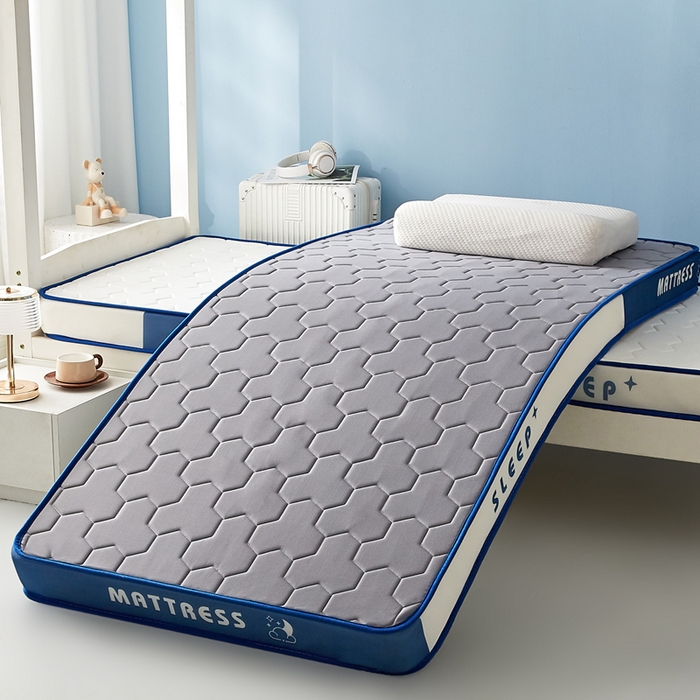 91家纺网 家纺一手货源 找家纺 （总）一禾 2025新款立体纯色海绵牛奶丝床垫-学生床垫