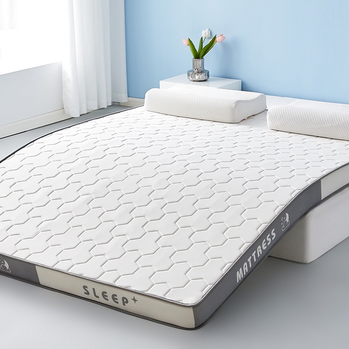 91家纺网 家纺一手货源 找家纺 （总）一禾 2025新款立体纯色海绵牛奶丝床垫-成人床垫