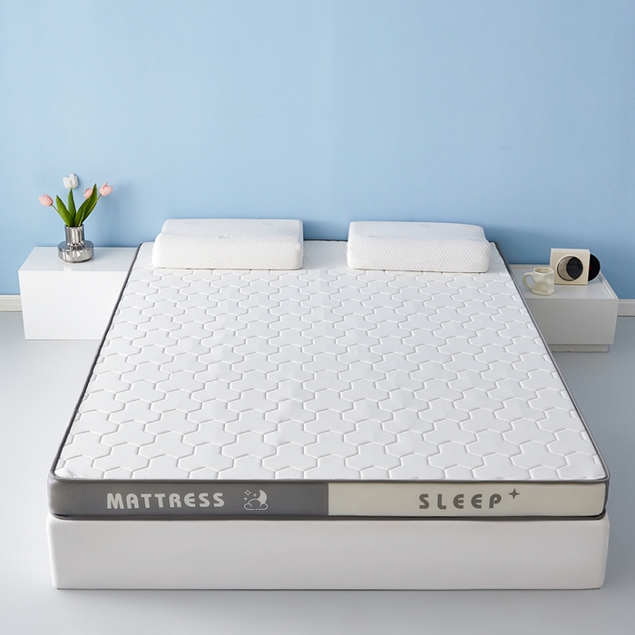 91家纺网 家纺一手货源 找家纺 （总）一禾 2025新款立体纯色海绵牛奶丝床垫-成人床垫