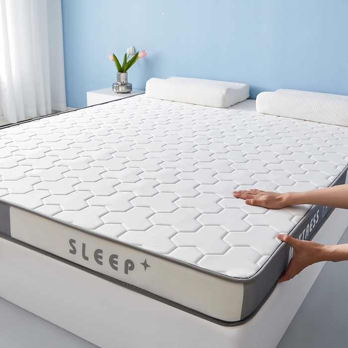 91家纺网 家纺一手货源 找家纺 （总）一禾 2025新款立体纯色海绵牛奶丝床垫-成人床垫