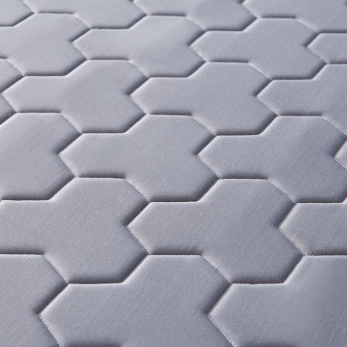 91家纺网 家纺一手货源 找家纺 一禾 2025新款立体纯色海绵牛奶丝床垫-成人床垫 立体灰