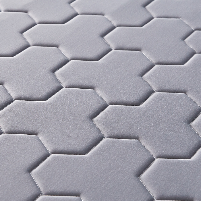 91家纺网 家纺一手货源 找家纺 一禾 2025新款立体纯色海绵牛奶丝床垫-成人床垫 立体灰蓝