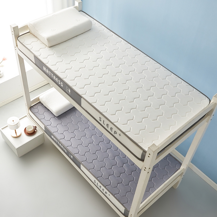 91家纺网 家纺一手货源 找家纺 （总）一禾 2025新款立体纯色海绵牛奶丝床垫-学生床垫