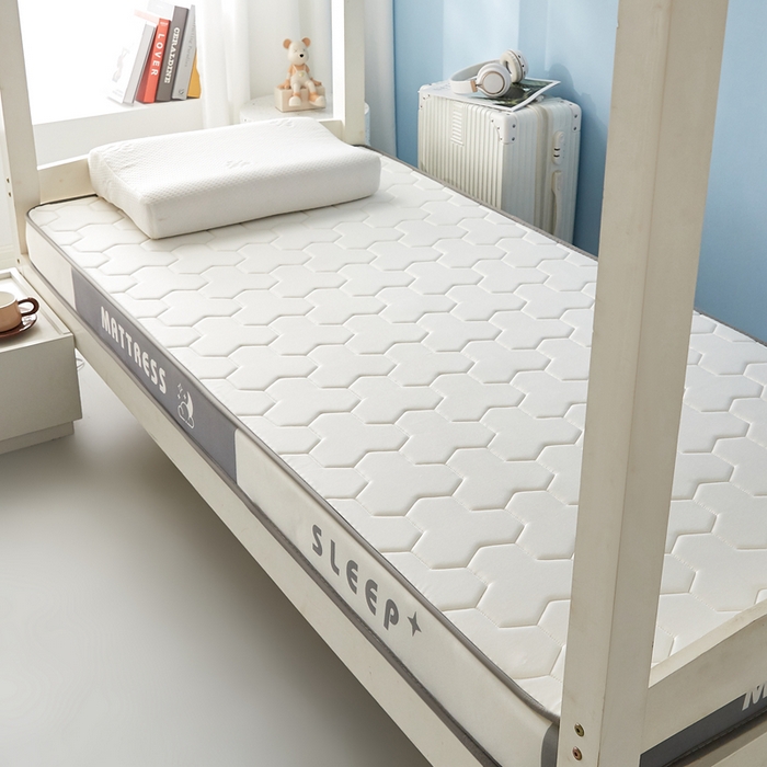 91家纺网 家纺一手货源 找家纺 （总）一禾 2025新款立体纯色海绵牛奶丝床垫-学生床垫