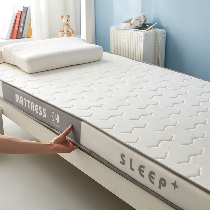 91家纺网 家纺一手货源 找家纺 （总）一禾 2025新款立体纯色海绵牛奶丝床垫-学生床垫