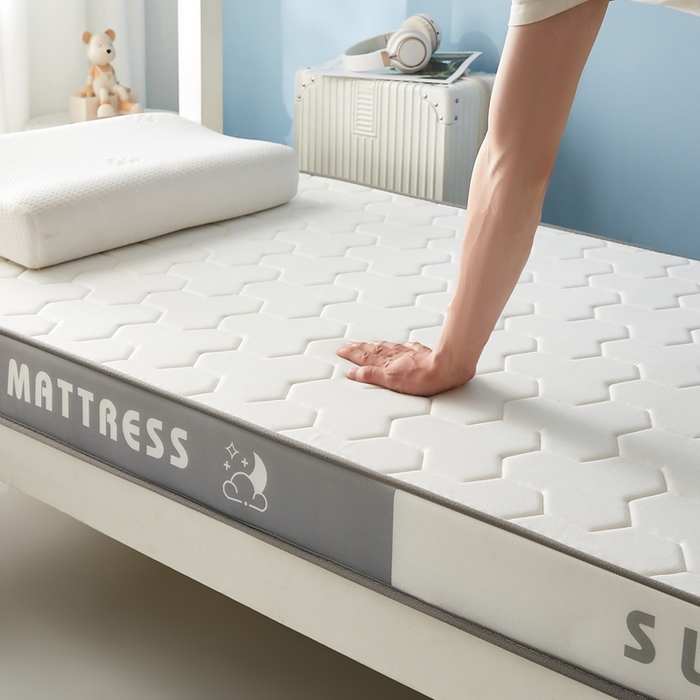 91家纺网 家纺一手货源 找家纺 （总）一禾 2025新款立体纯色海绵牛奶丝床垫-学生床垫