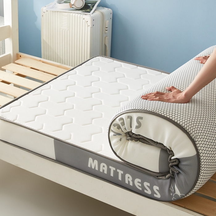 91家纺网 家纺一手货源 找家纺 （总）一禾 2025新款立体纯色海绵牛奶丝床垫-学生床垫