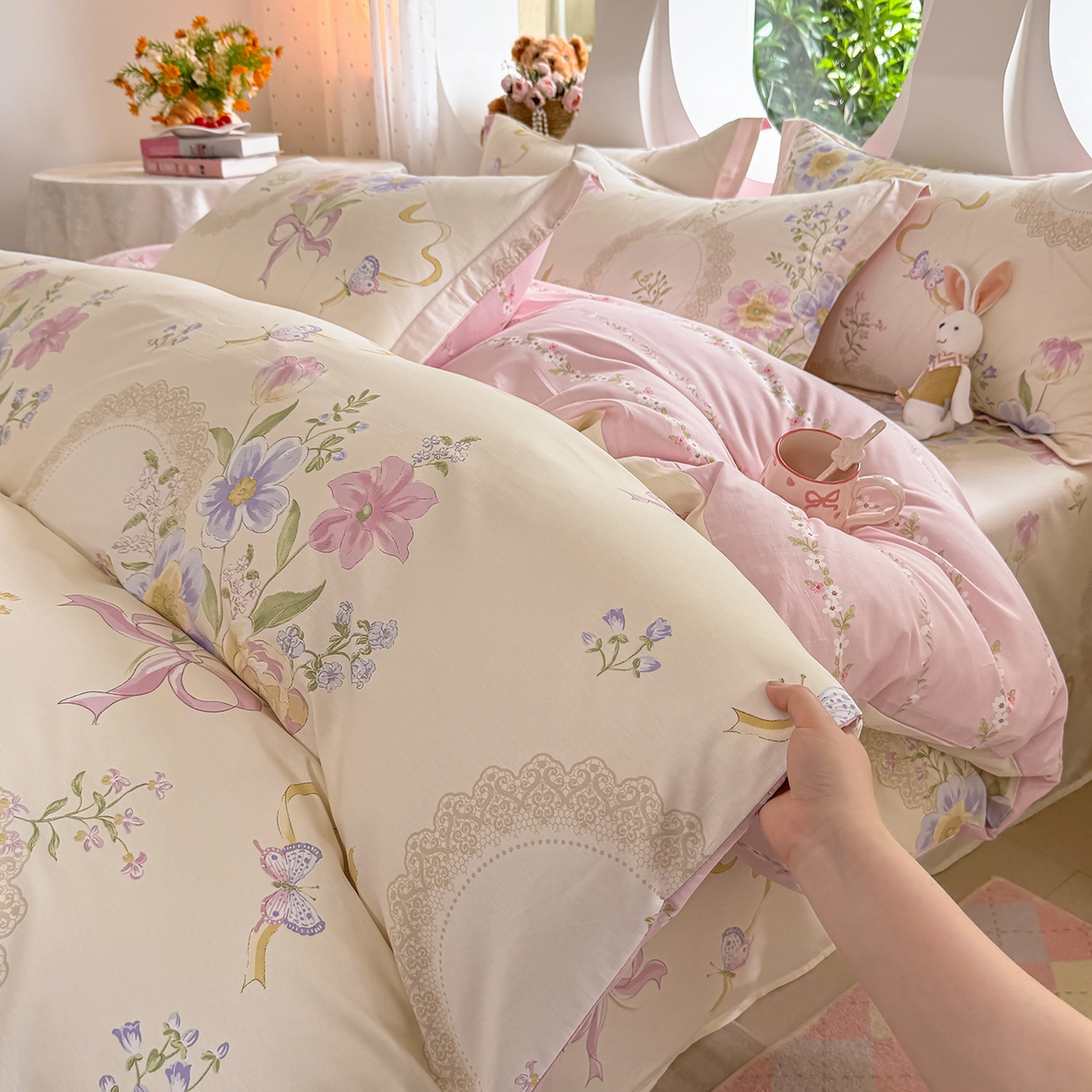 91家纺网 家纺一手货源 找家纺 壹贝家纺2025新款全棉四件套 新恰如初