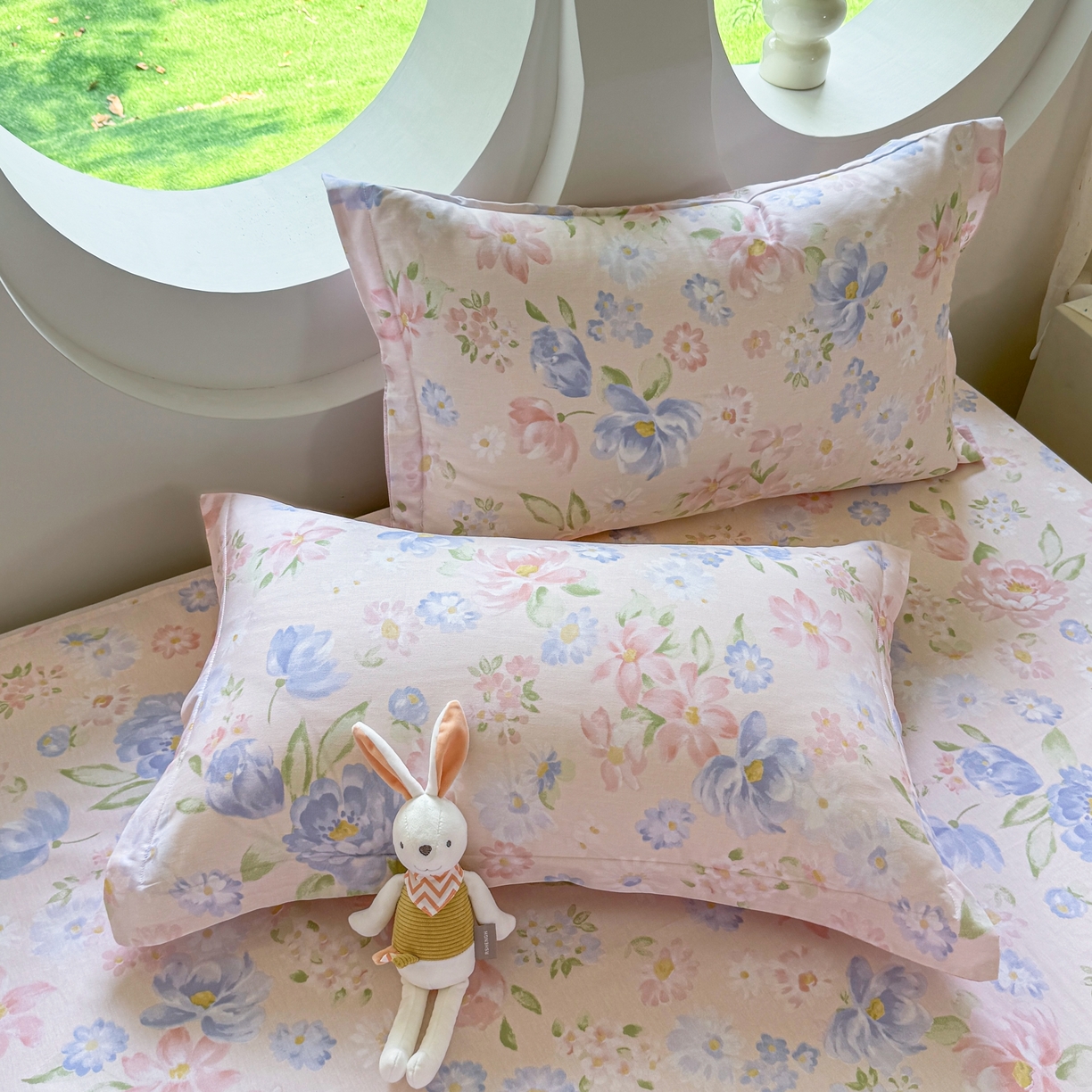 91家纺网 家纺一手货源 找家纺 壹贝家纺2025新款全棉四件套 浣溪沙