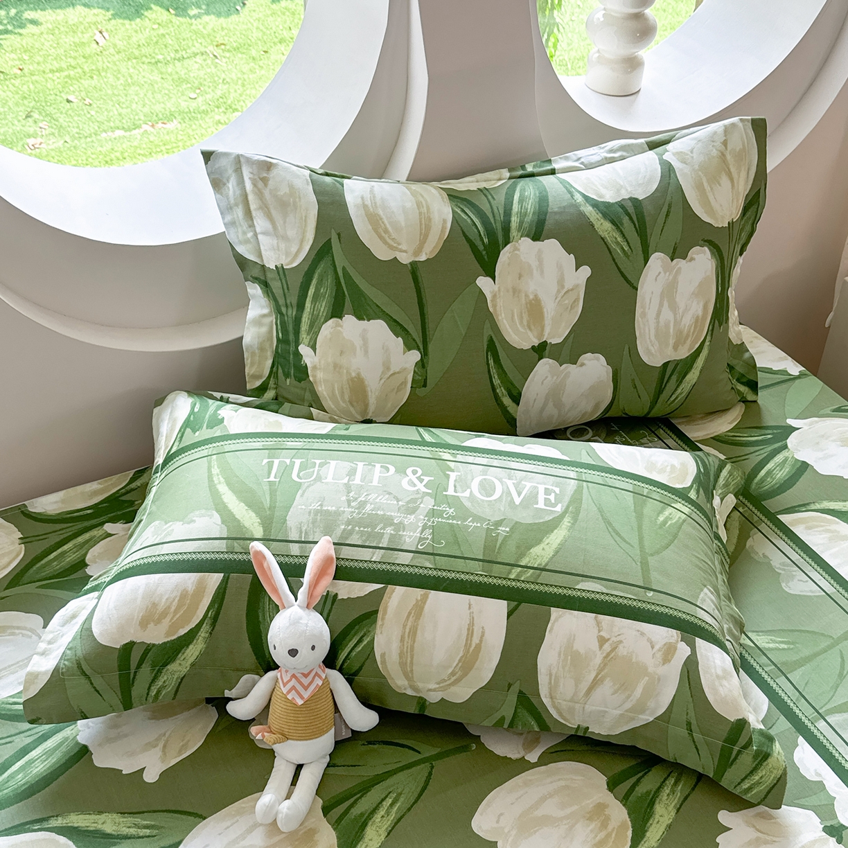 91家纺网 家纺一手货源 找家纺 壹贝家纺2025新款全棉四件套 铃兰物语