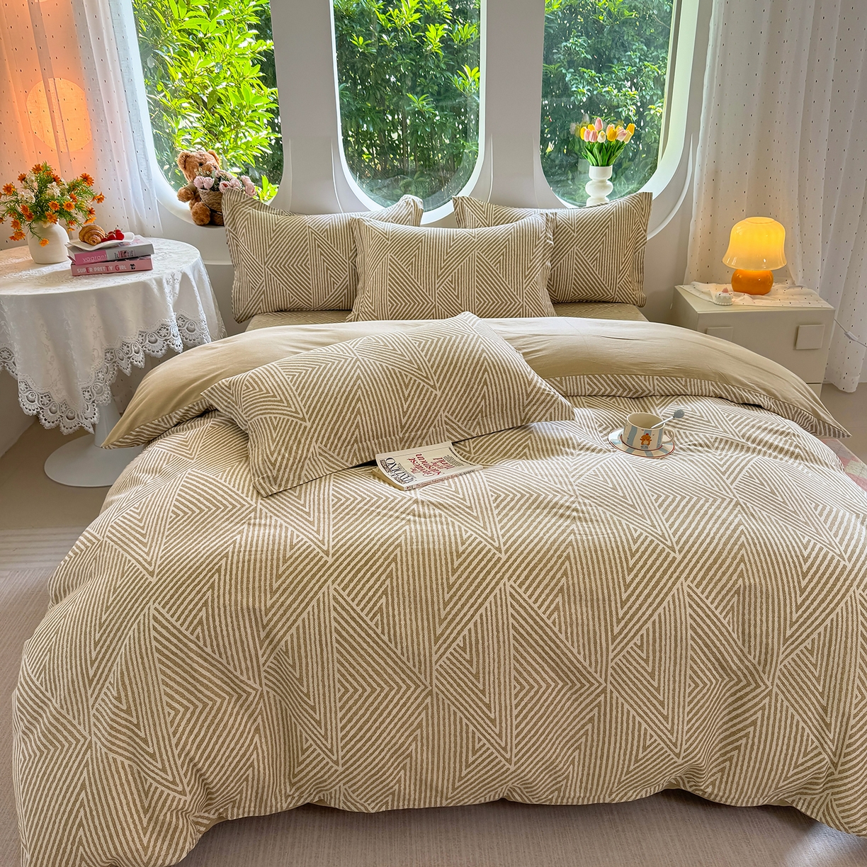 91家纺网 家纺一手货源 找家纺 壹贝家纺2025新款全棉四件套 卢卡斯