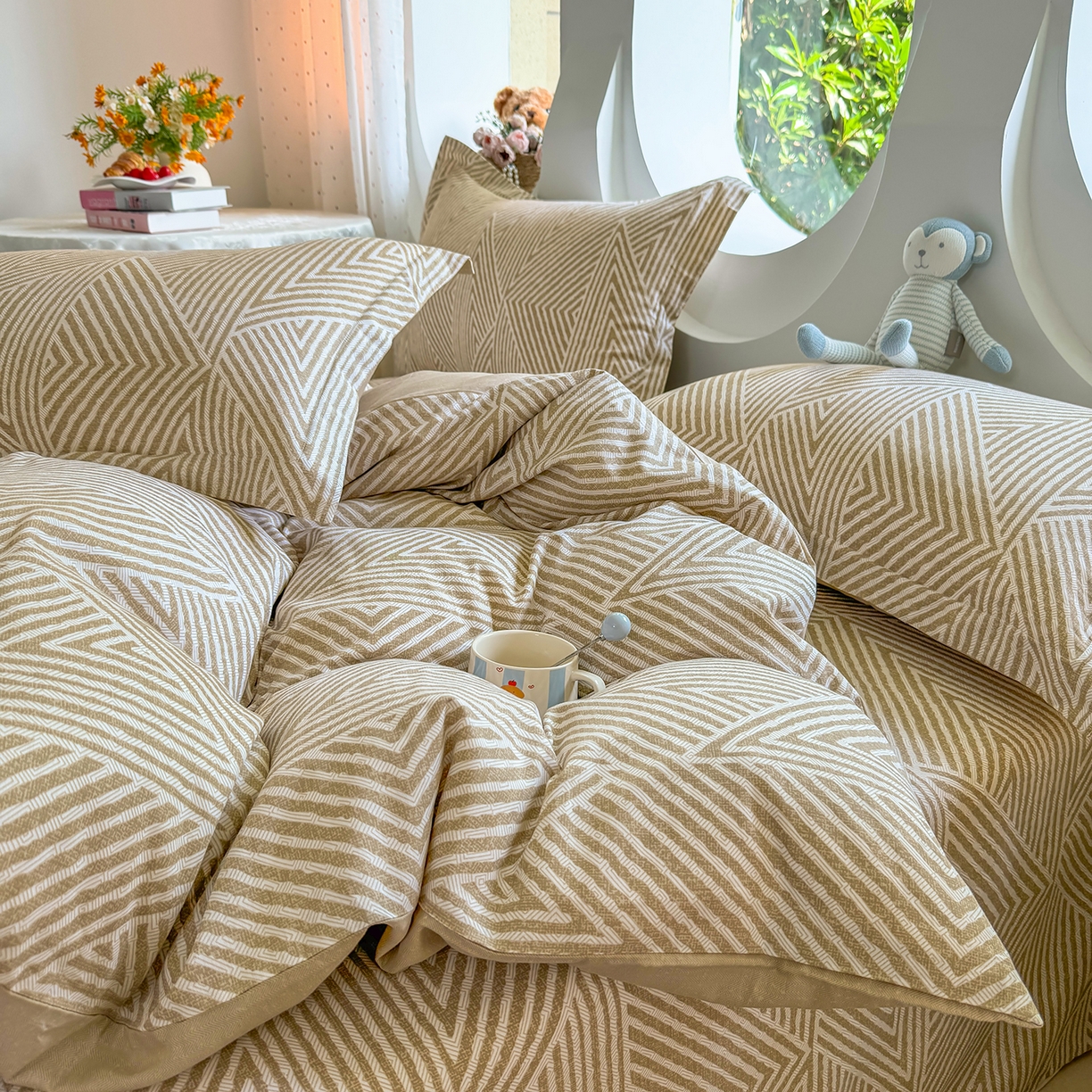 91家纺网 家纺一手货源 找家纺 壹贝家纺2025新款全棉四件套 卢卡斯