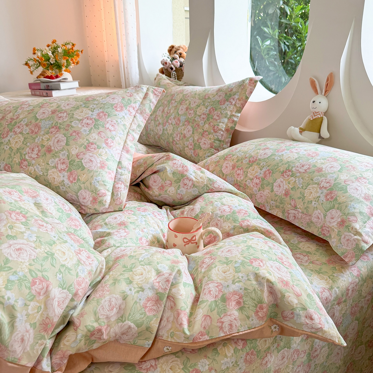 91家纺网 家纺一手货源 找家纺 （总）壹贝家纺2025新款全棉四件套(喷气工艺)(高品质)(花型持续更新)(接受各种预定尺寸)