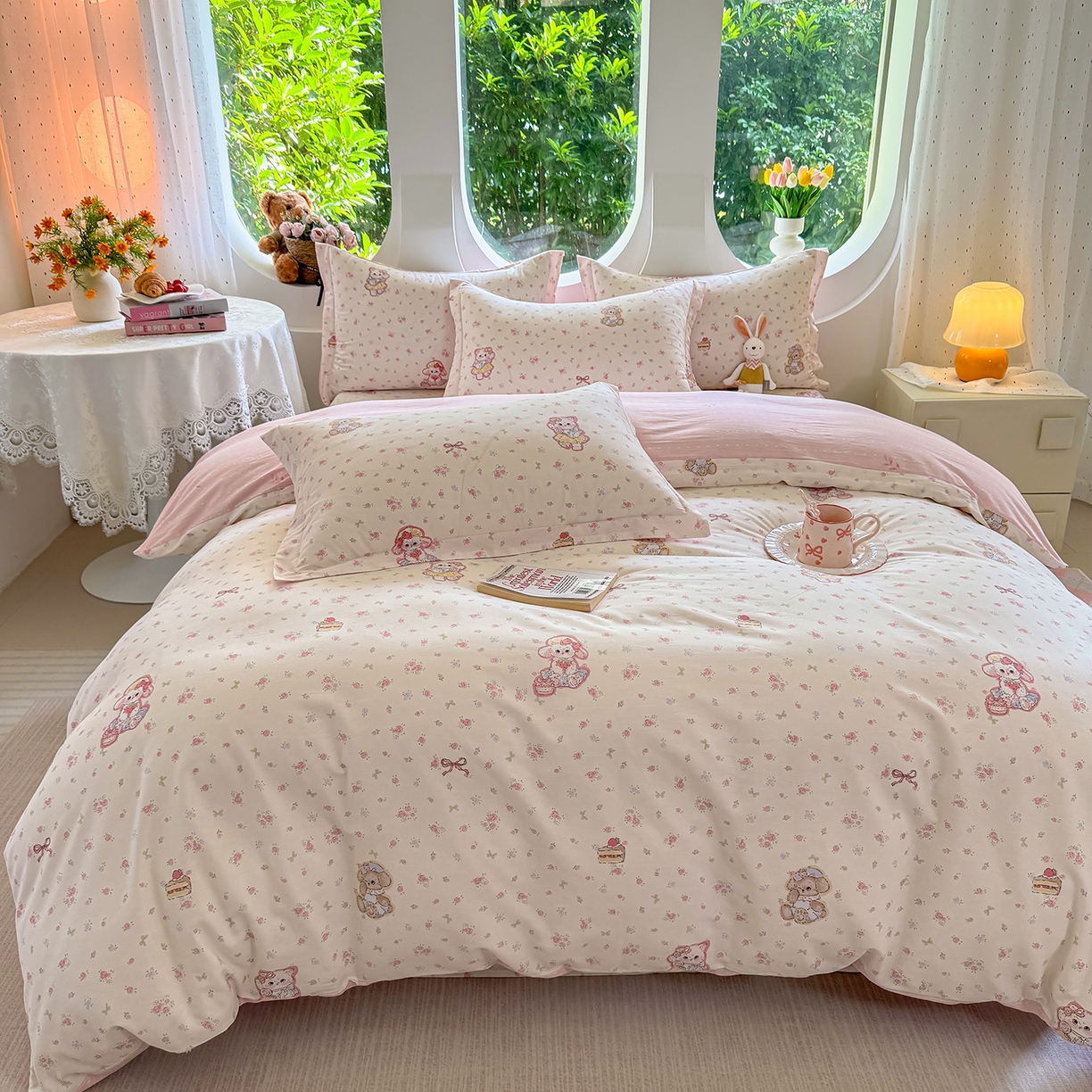 91家纺网 家纺一手货源 找家纺 壹贝家纺2025新款全棉四件套 魔法精灵