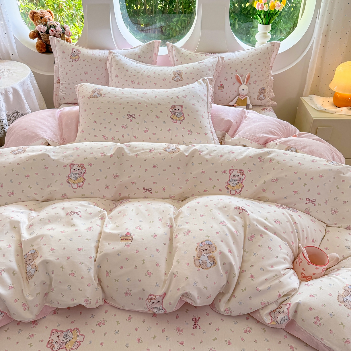 91家纺网 家纺一手货源 找家纺 壹贝家纺2025新款全棉四件套 魔法精灵