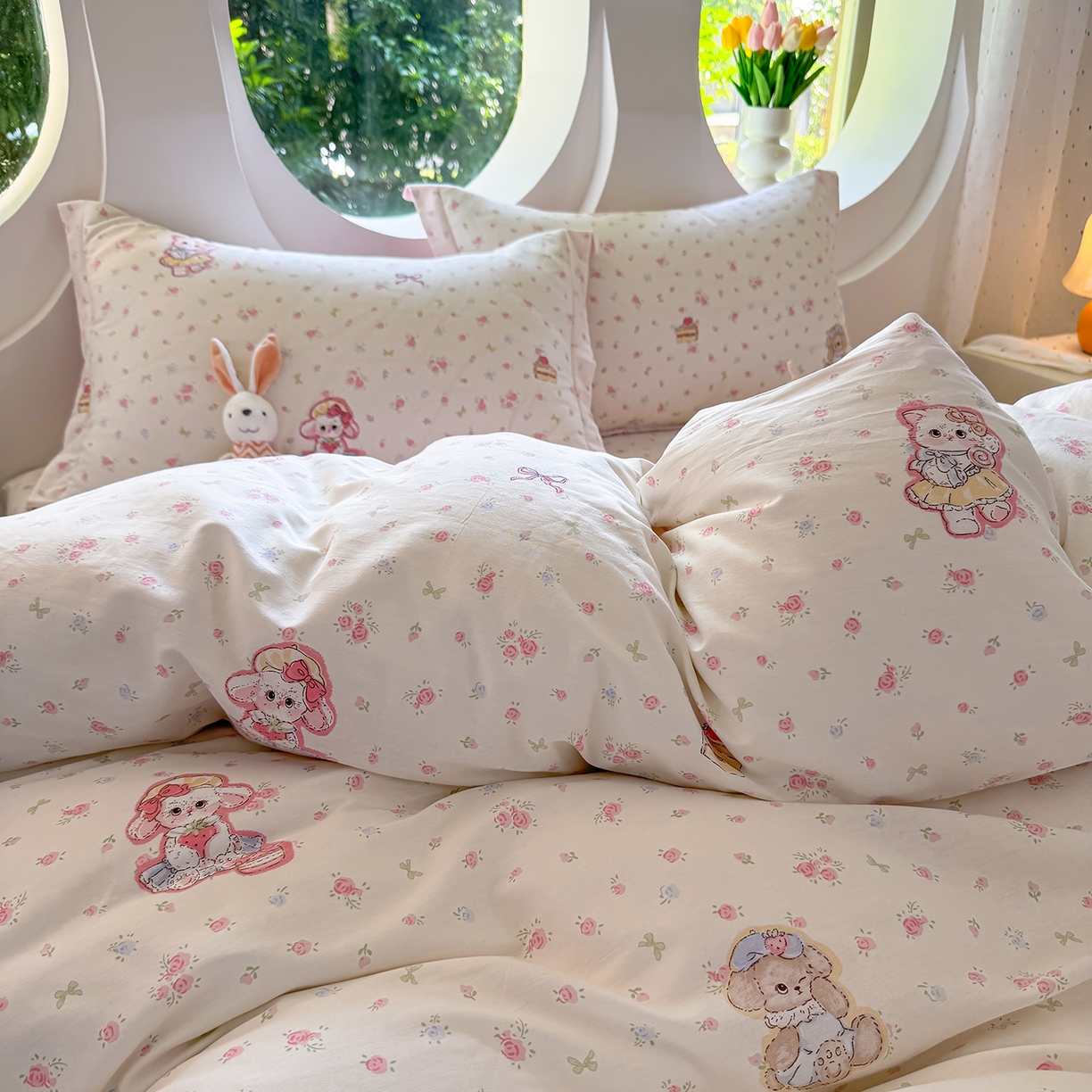 91家纺网 家纺一手货源 找家纺 壹贝家纺2025新款全棉四件套 魔法精灵