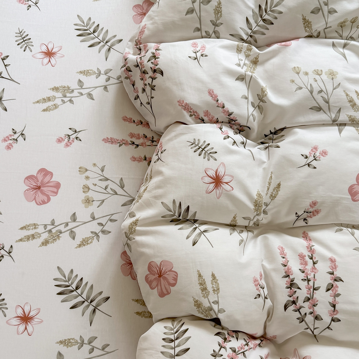 91家纺网 家纺一手货源 找家纺 壹贝家纺2025新款全棉四件套 陌上花开