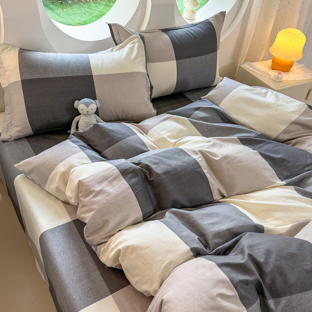 91家纺网 家纺一手货源 找家纺 壹贝家纺2025新款全棉四件套 南山南