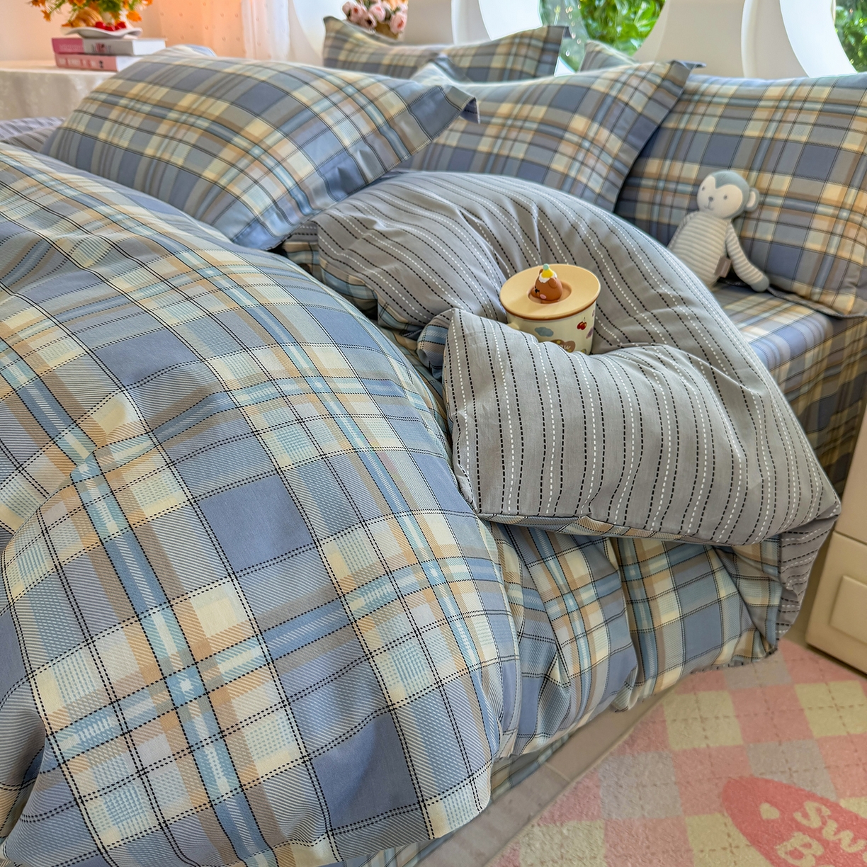 91家纺网 家纺一手货源 找家纺 壹贝家纺2025新款全棉四件套 品质生活-兰