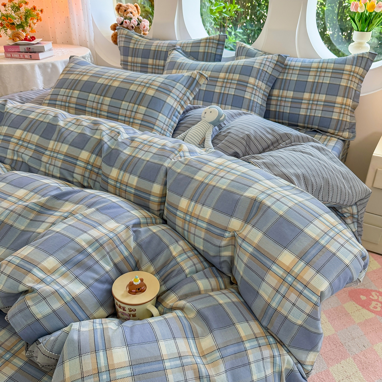 91家纺网 家纺一手货源 找家纺 壹贝家纺2025新款全棉四件套 品质生活-兰