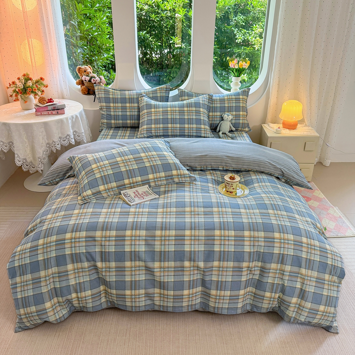 91家纺网 家纺一手货源 找家纺 壹贝家纺2025新款全棉四件套 品质生活-兰