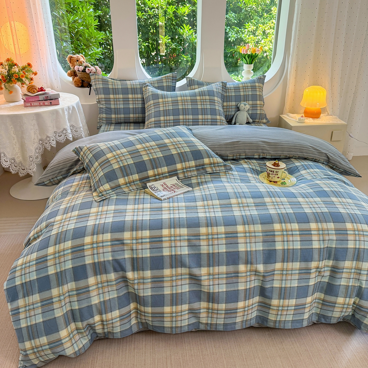 91家纺网 家纺一手货源 找家纺 壹贝家纺2025新款全棉四件套 品质生活-兰