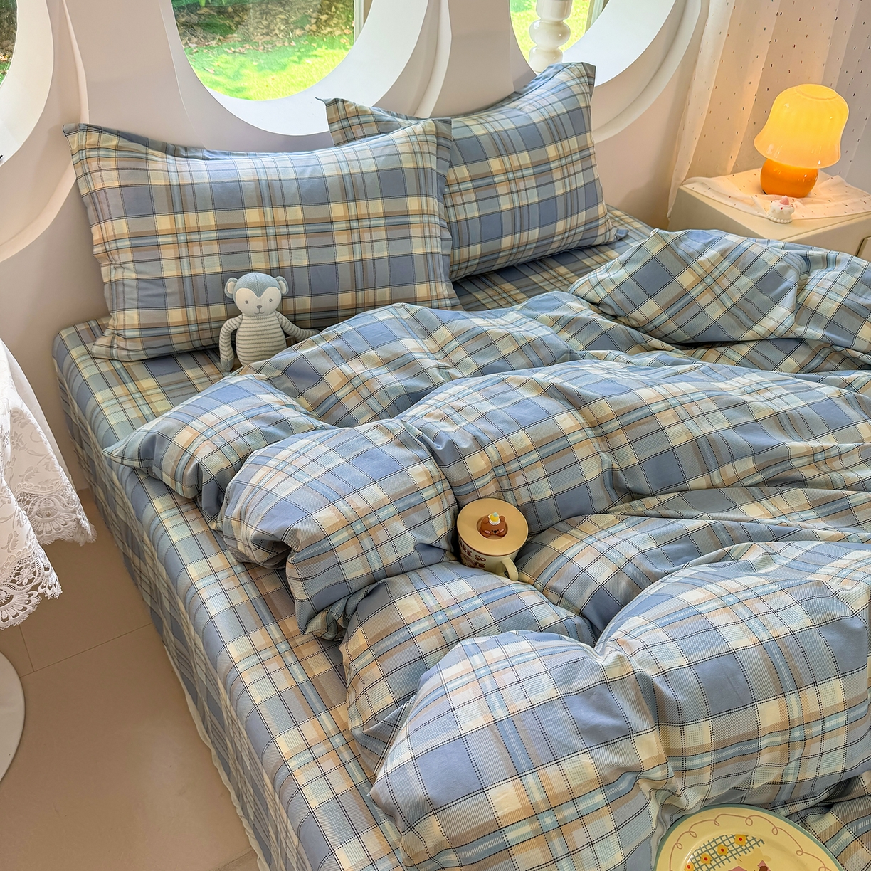 91家纺网 家纺一手货源 找家纺 壹贝家纺2025新款全棉四件套 品质生活-兰