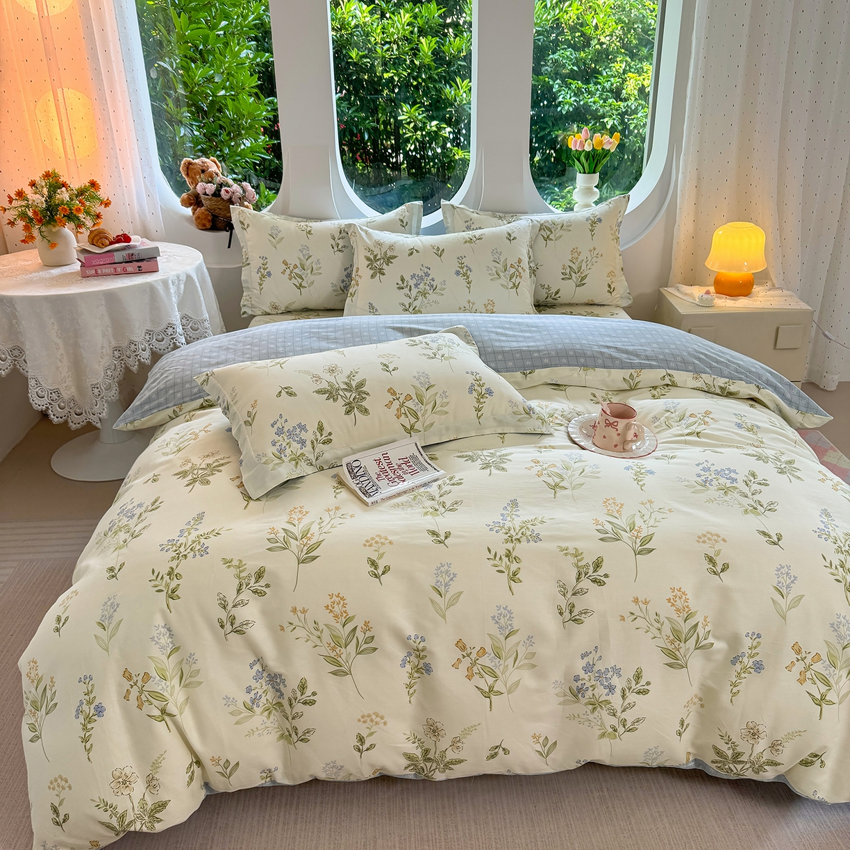 91家纺网 家纺一手货源 找家纺 壹贝家纺2025新款全棉四件套 沁园春