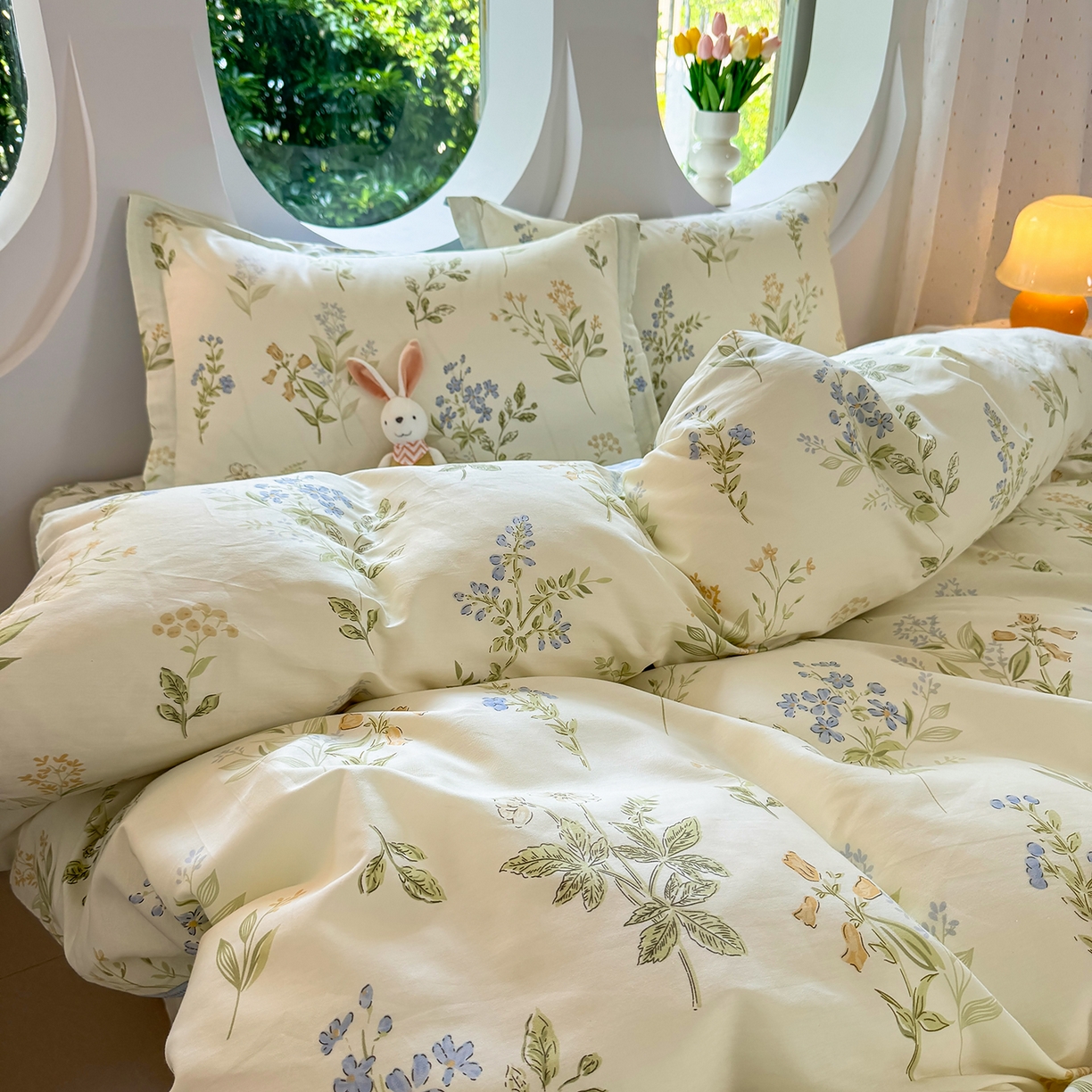 91家纺网 家纺一手货源 找家纺 壹贝家纺2025新款全棉四件套 沁园春