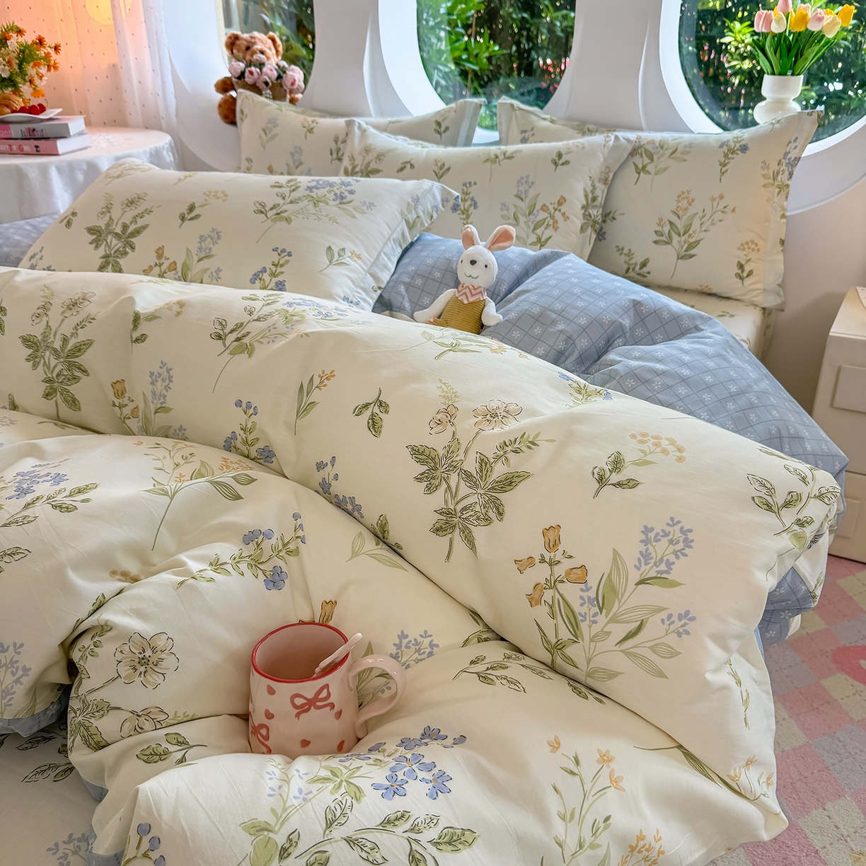 91家纺网 家纺一手货源 找家纺 壹贝家纺2025新款全棉四件套 沁园春