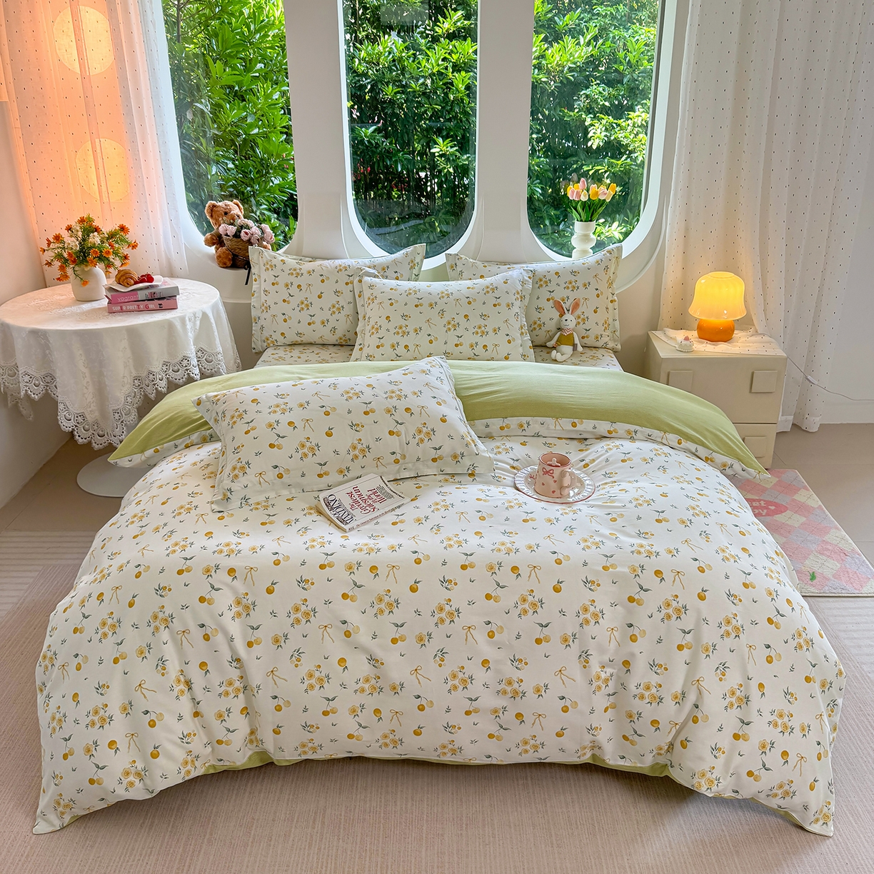 91家纺网 家纺一手货源 找家纺 壹贝家纺2025新款全棉四件套 如愿