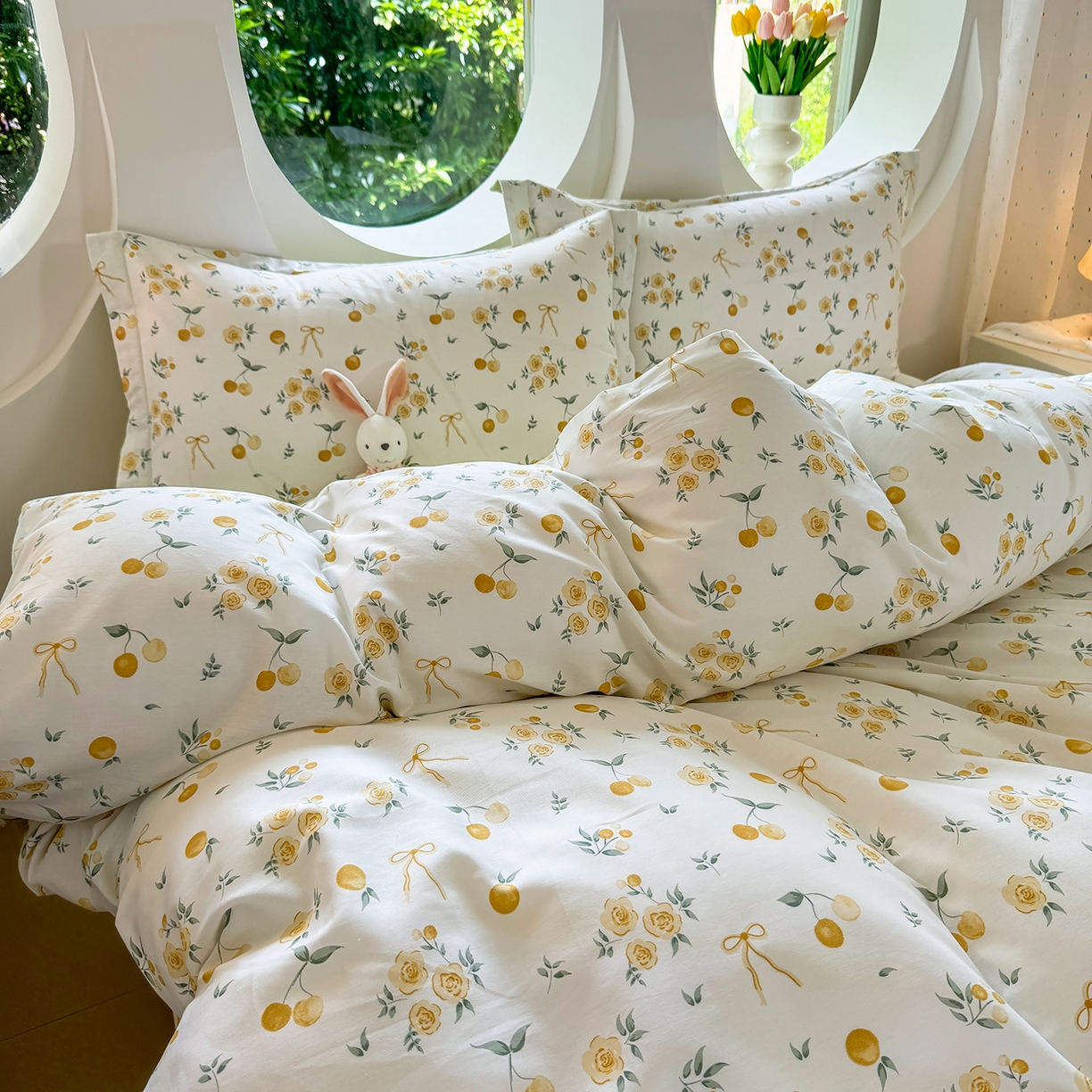 91家纺网 家纺一手货源 找家纺 壹贝家纺2025新款全棉四件套 如愿