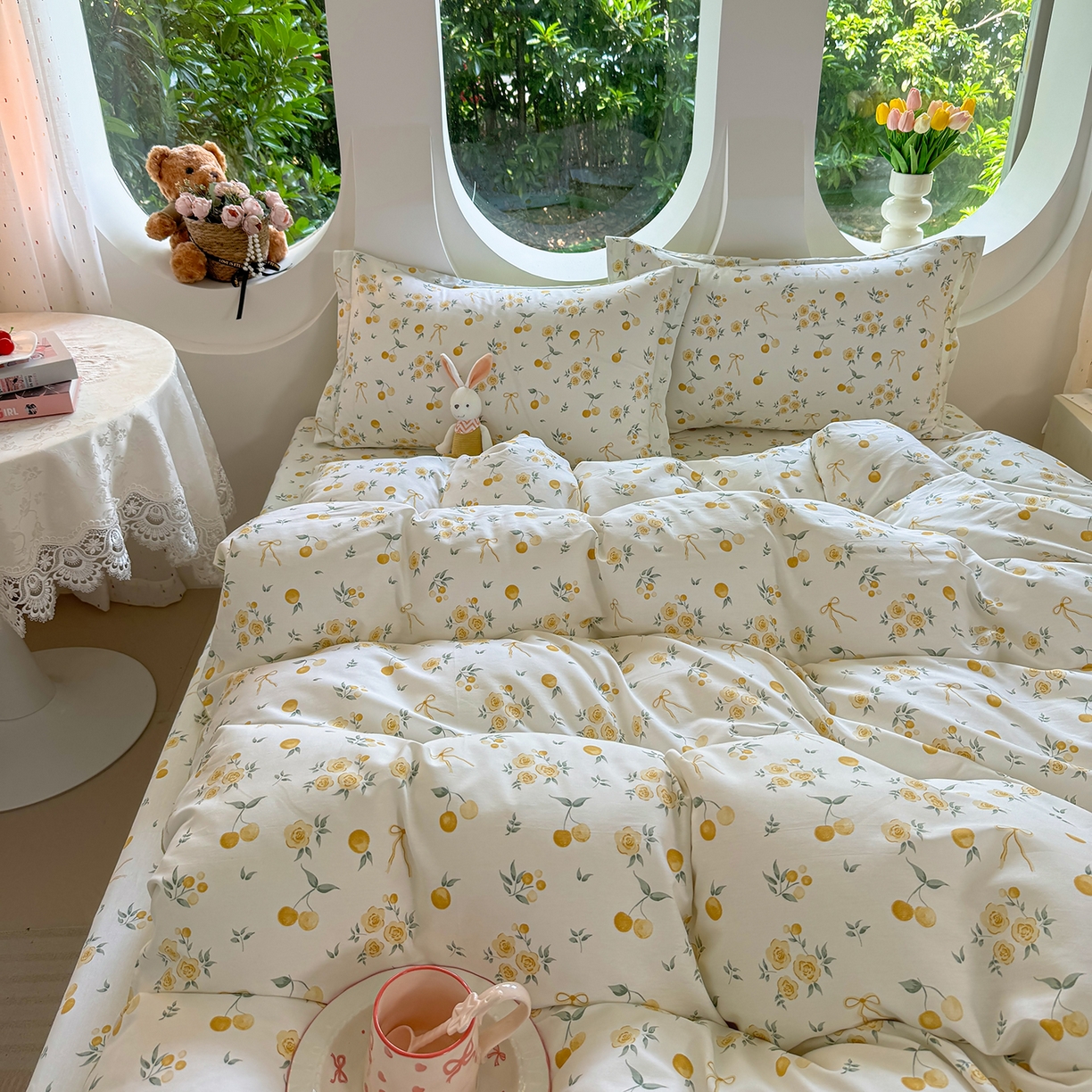 91家纺网 家纺一手货源 找家纺 壹贝家纺2025新款全棉四件套 如愿