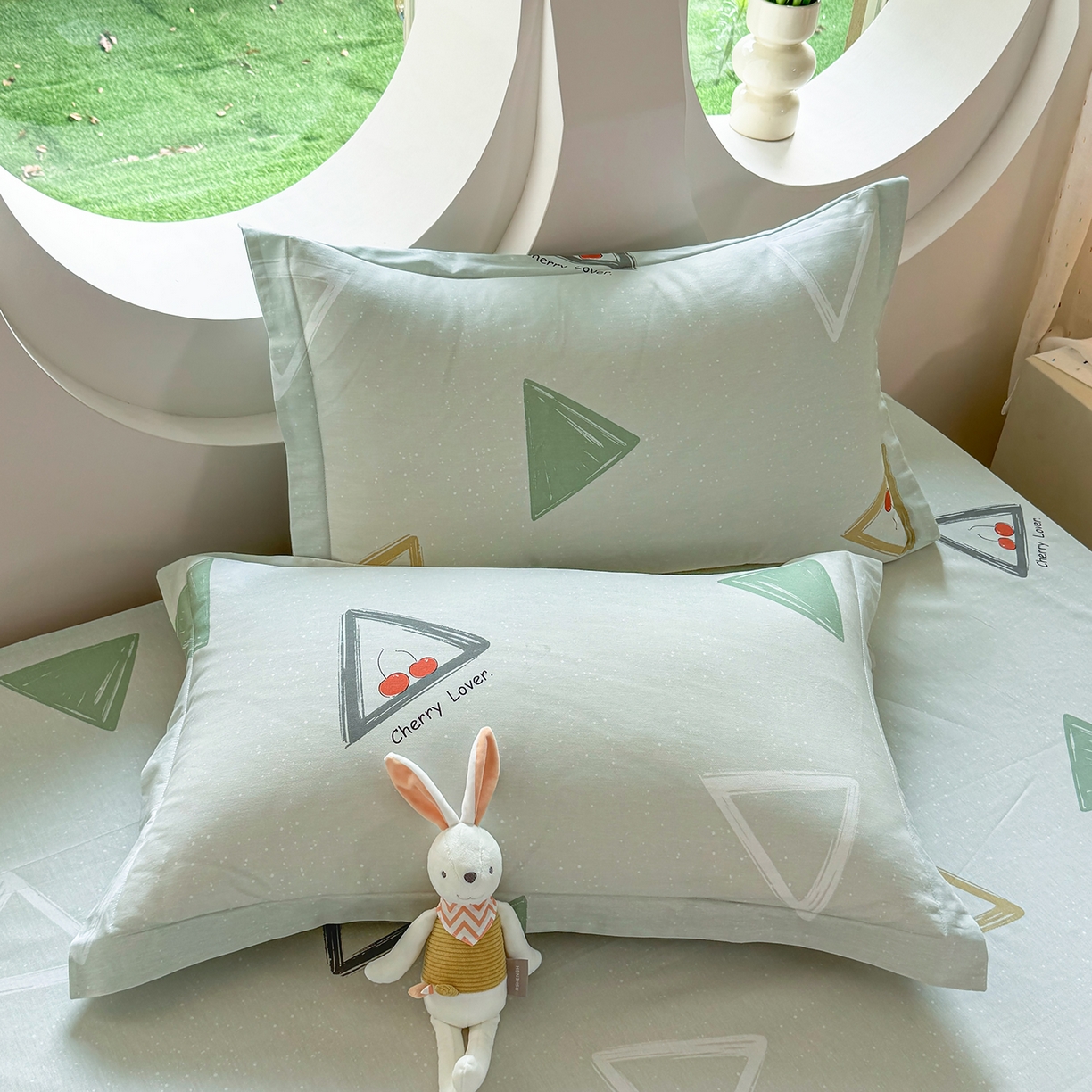 91家纺网 家纺一手货源 找家纺 壹贝家纺2025新款全棉四件套 小可布丁