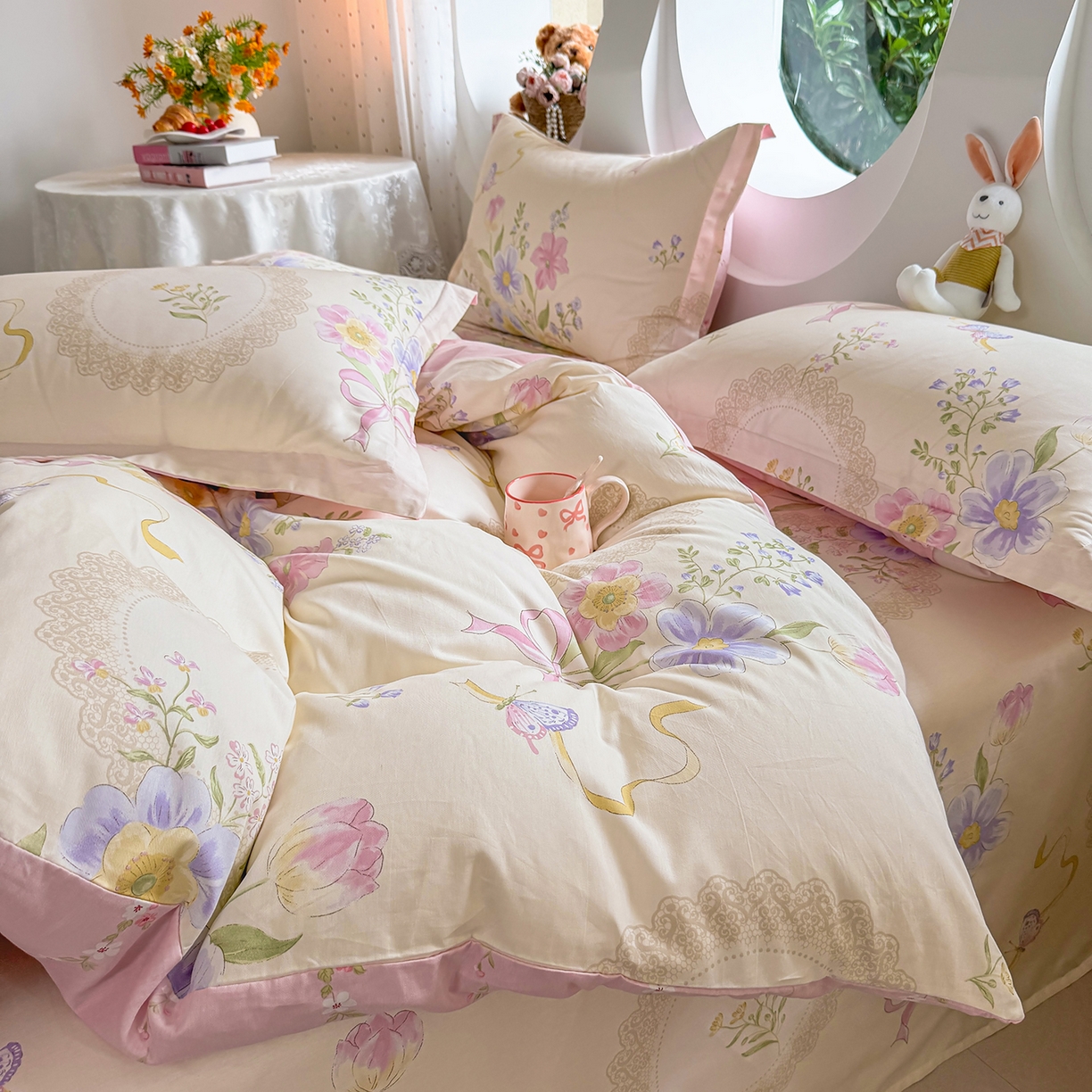 91家纺网 家纺一手货源 找家纺 壹贝家纺2025新款全棉四件套 新恰如初