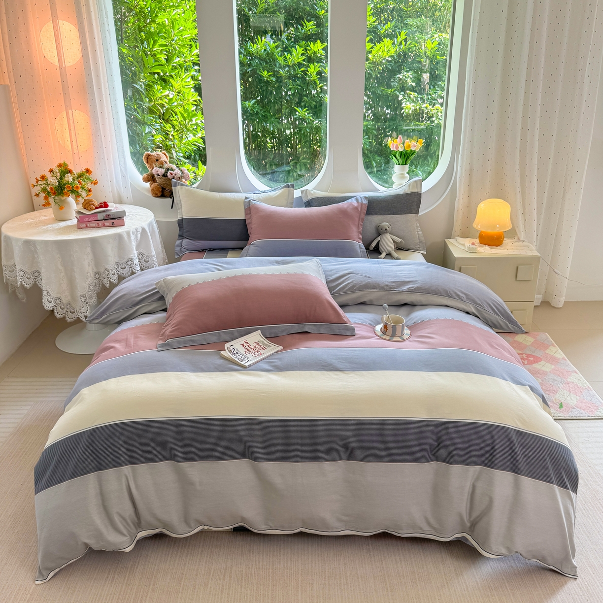 91家纺网 家纺一手货源 找家纺 壹贝家纺2025新款全棉四件套 致青春