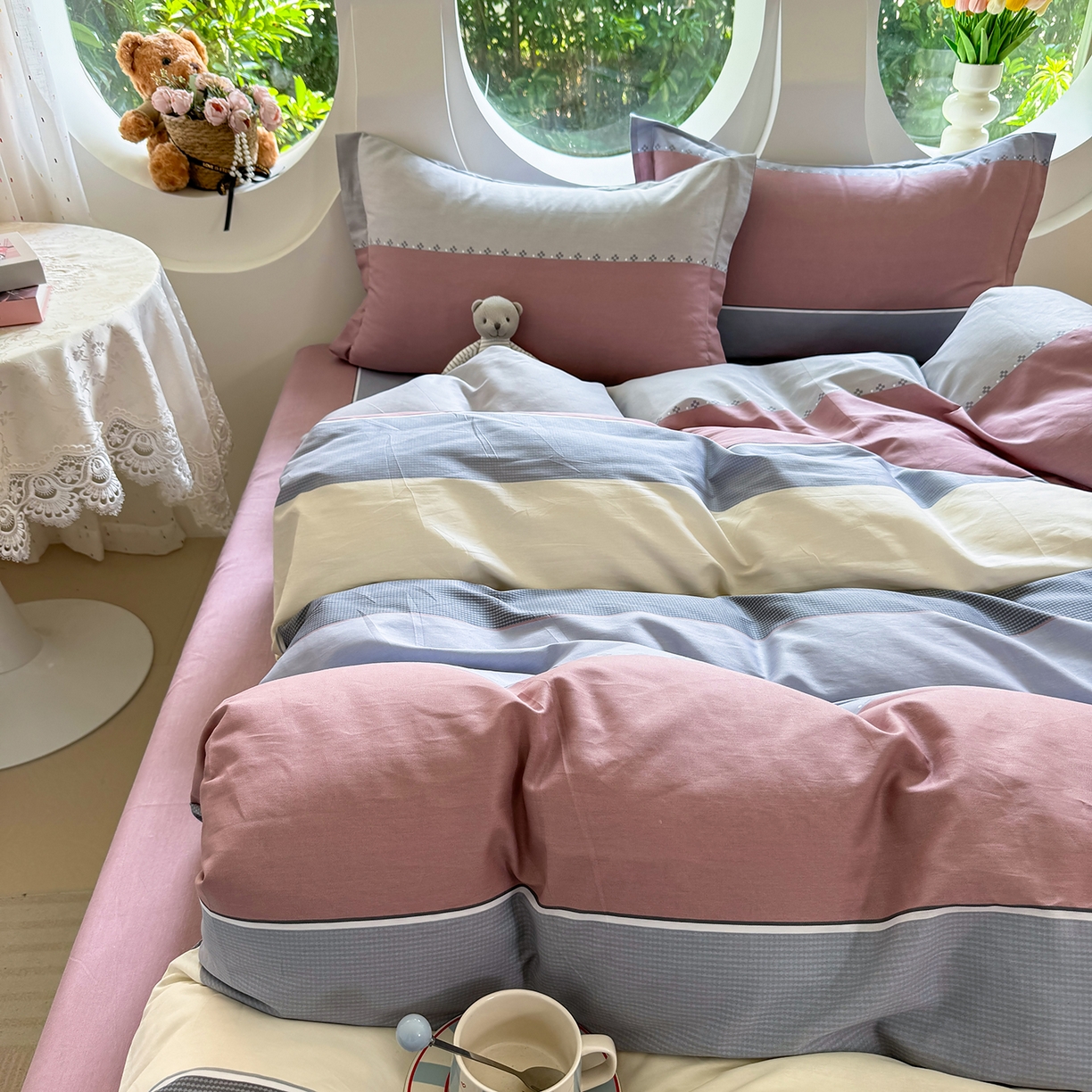 91家纺网 家纺一手货源 找家纺 壹贝家纺2025新款全棉四件套 致青春