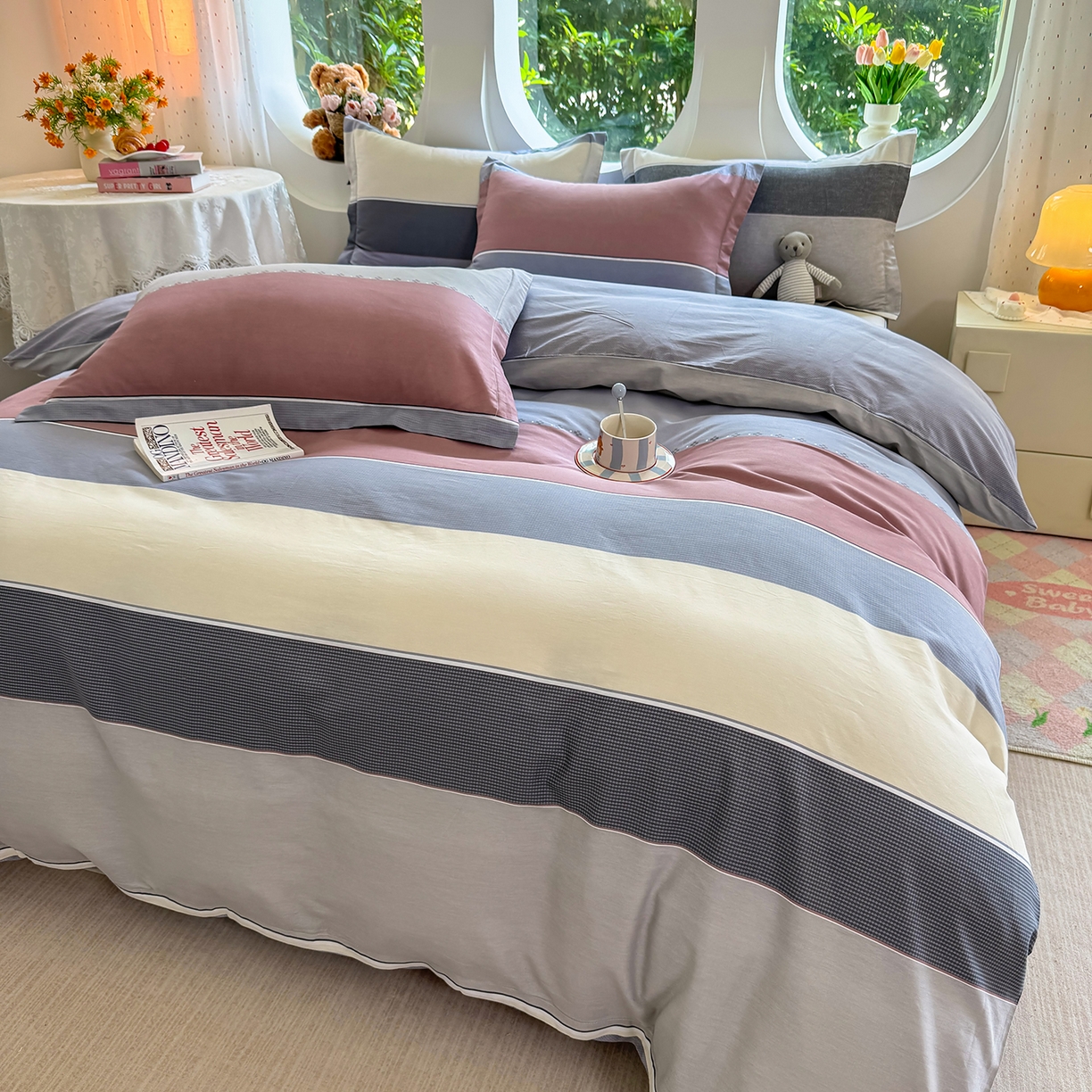 91家纺网 家纺一手货源 找家纺 壹贝家纺2025新款全棉四件套 致青春