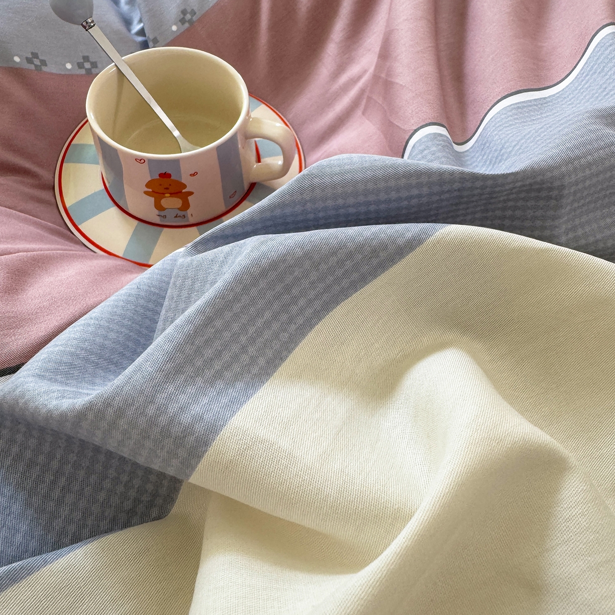 91家纺网 家纺一手货源 找家纺 壹贝家纺2025新款全棉四件套 致青春