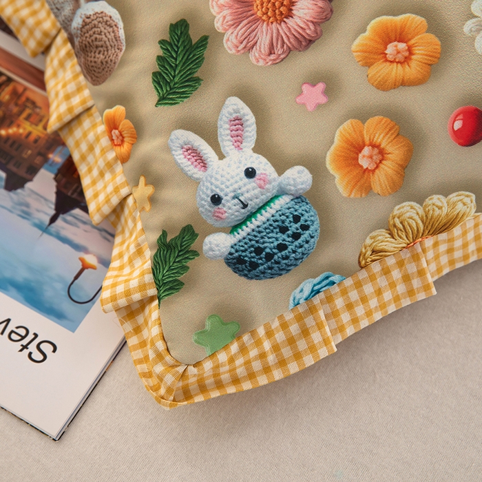 91家纺网 家纺一手货源 找家纺 枕之坊2025新款5D数码印花小熊纯荞麦枕 小熊黄30*52cm